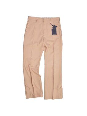 Louis Vuitton Pants Long Hem Slit Wool Beige 44